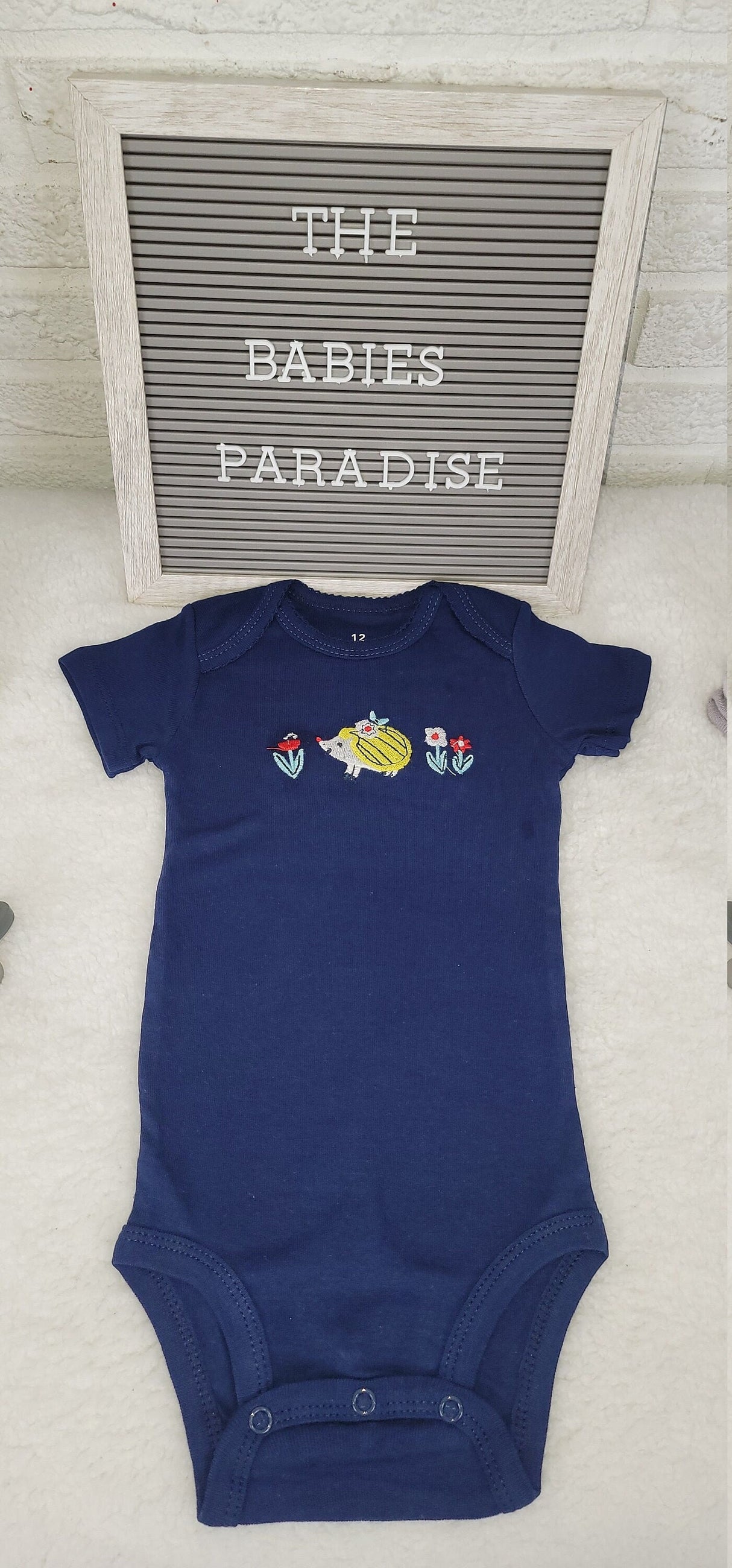Embroider Flower Design Onesie