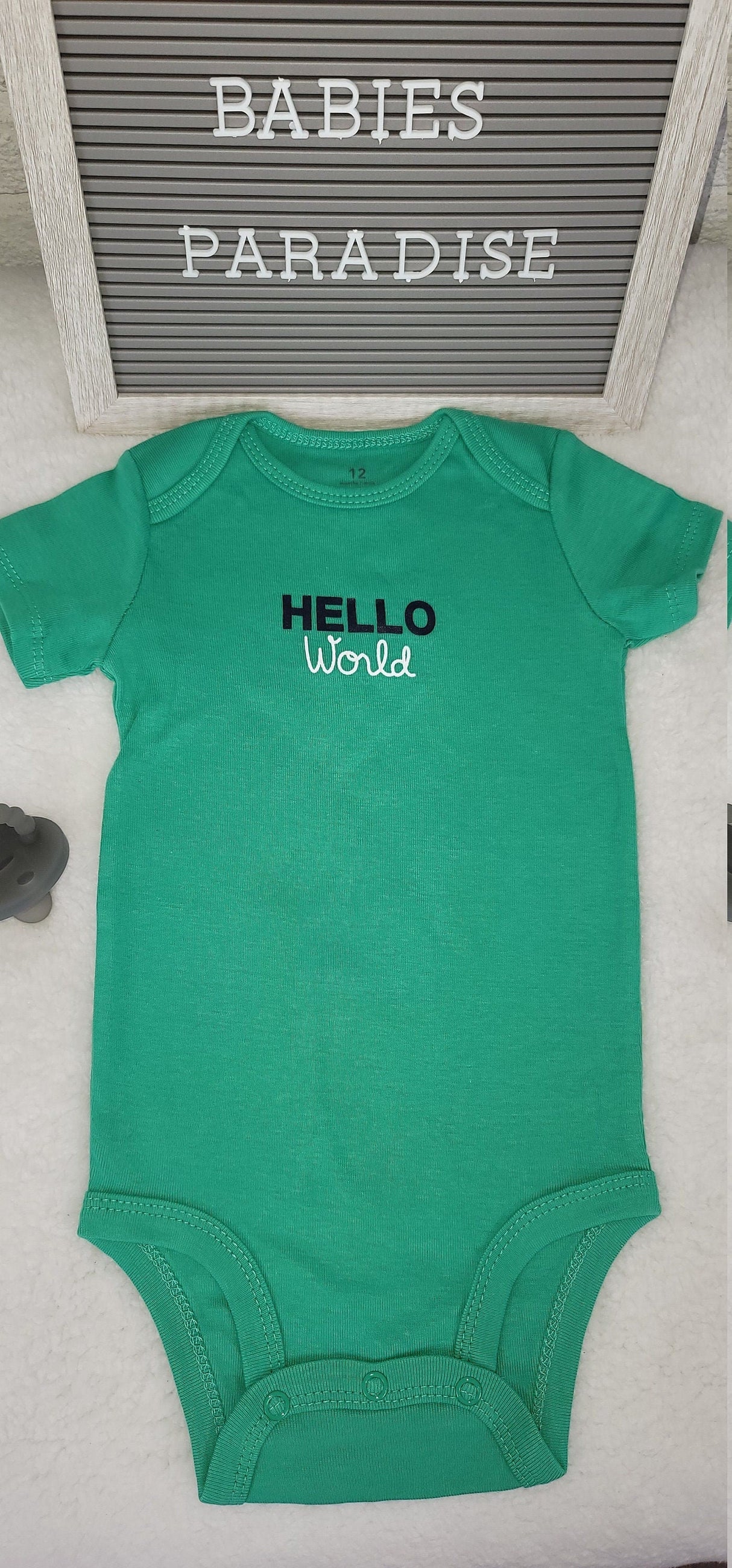 Hello World Design Onesie