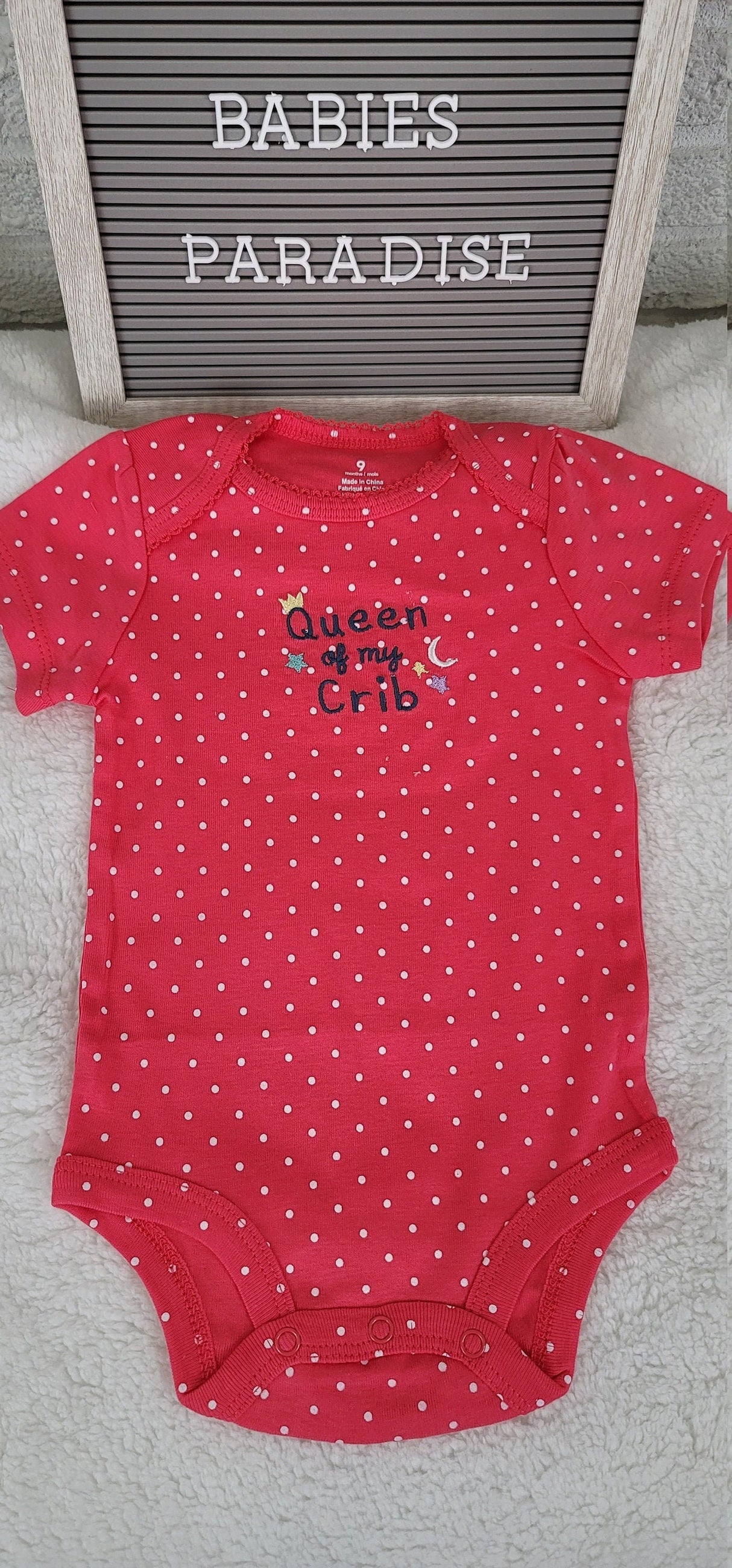 Queen of My Crib Onesie Design