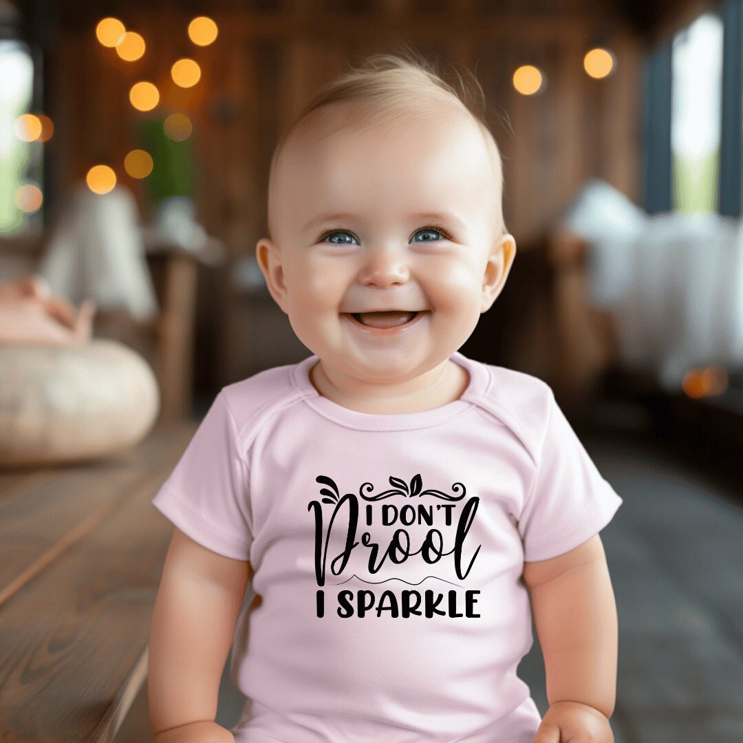 Personalized Onesie - I Don't Drool Print, Newborn Girl & Boy Outfit, Unisex Gift, Baby Clothes