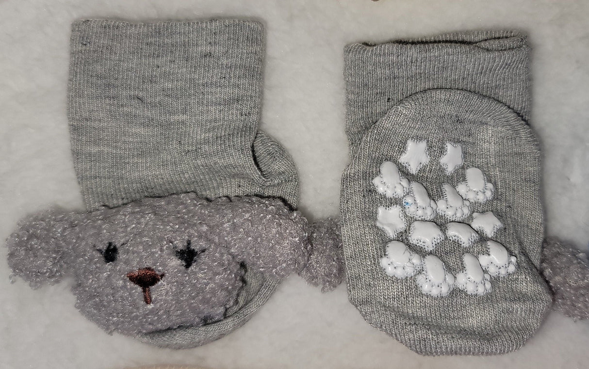 Organic Cotton Grip Baby Socks: Character Anti-Slip Socks