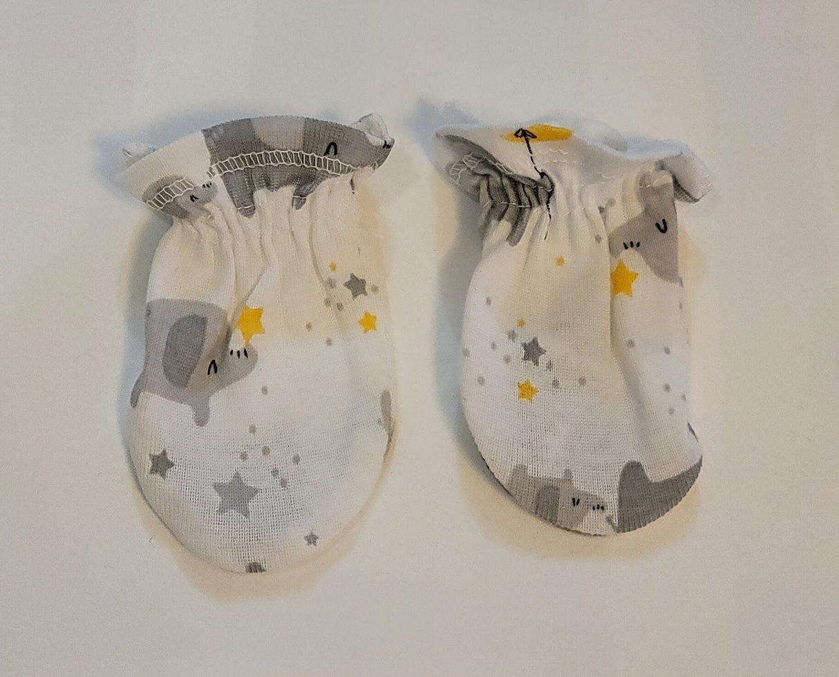 Baby Mittens: Newborn No-Scratch Gloves, Stay-On Elastic Cuff