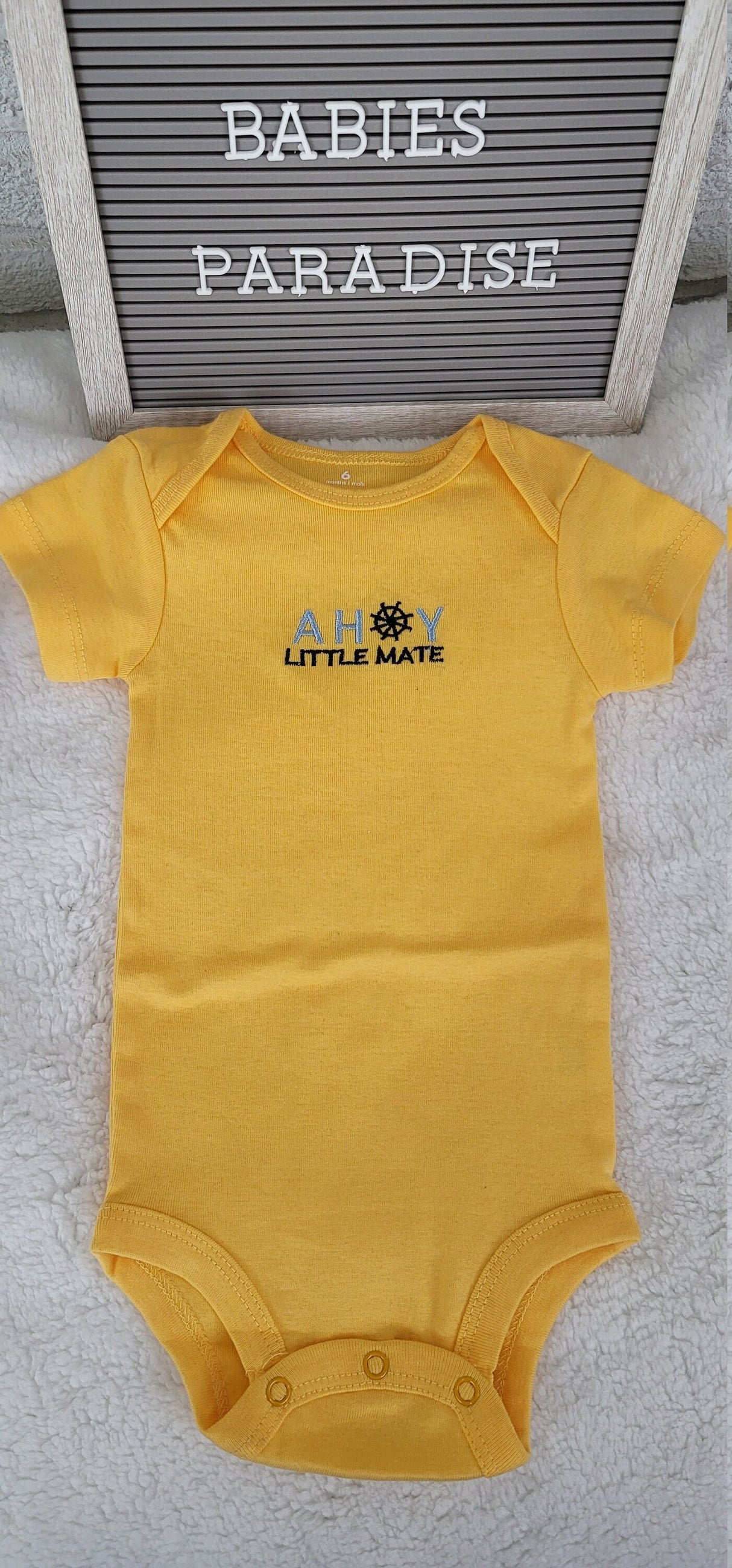 Ahoy Little Mate Design Onesie