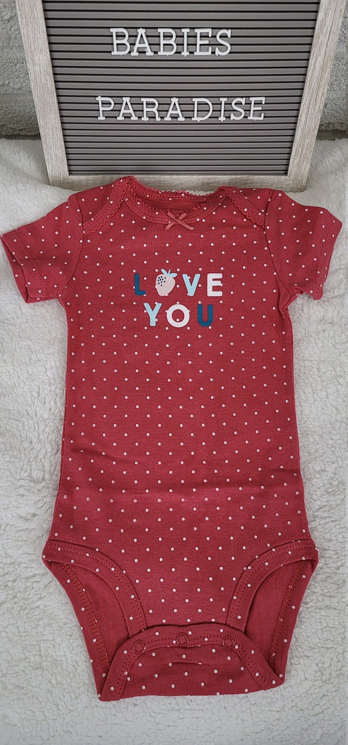 love you girl onesie white dots red onesie 12-month baby girl onesie trendy infant baby bodysuit baby shower gifts stylish onesie.jpg