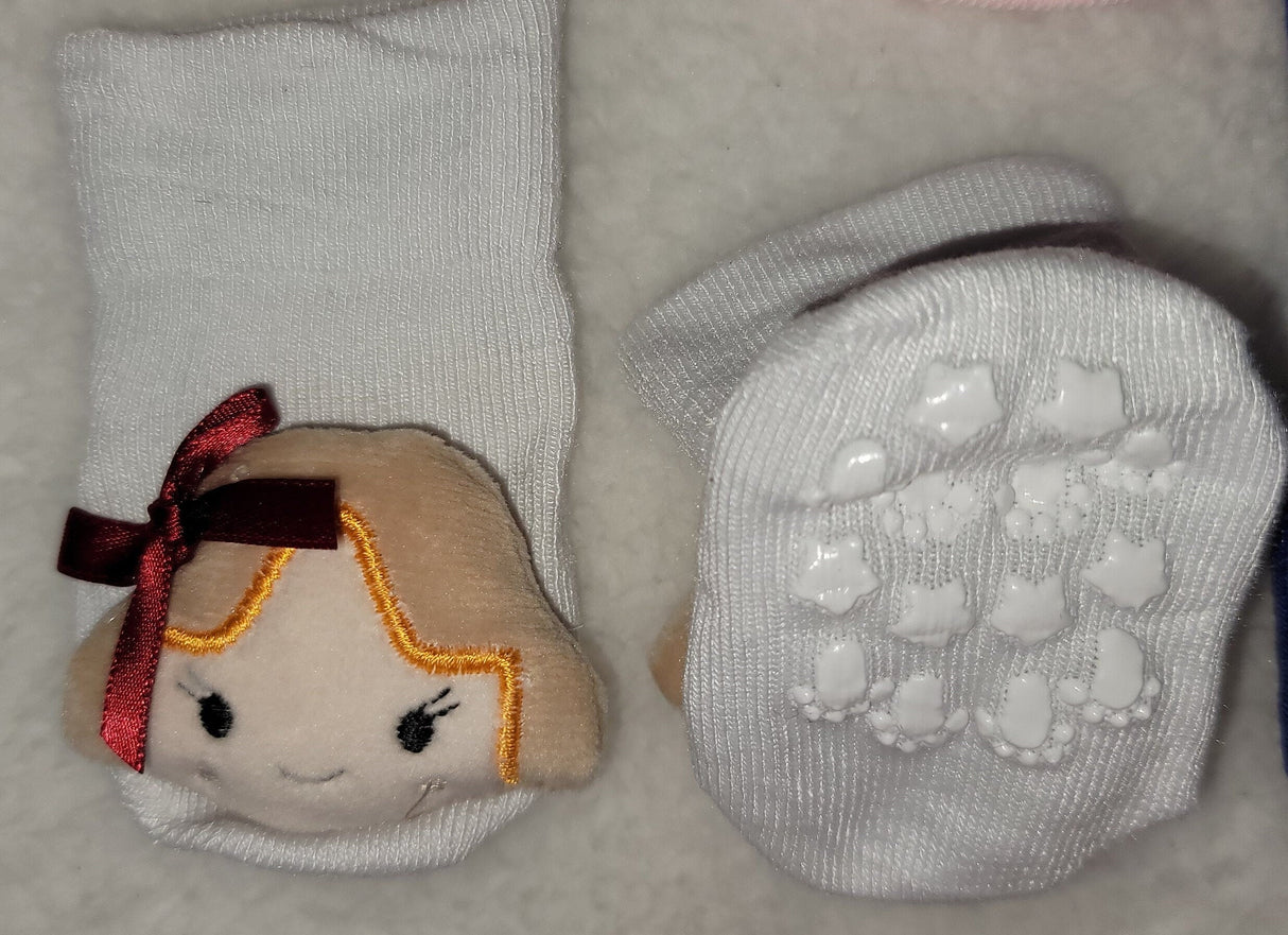 Organic Cotton Grip Baby Socks: Character Anti-Slip Socks
