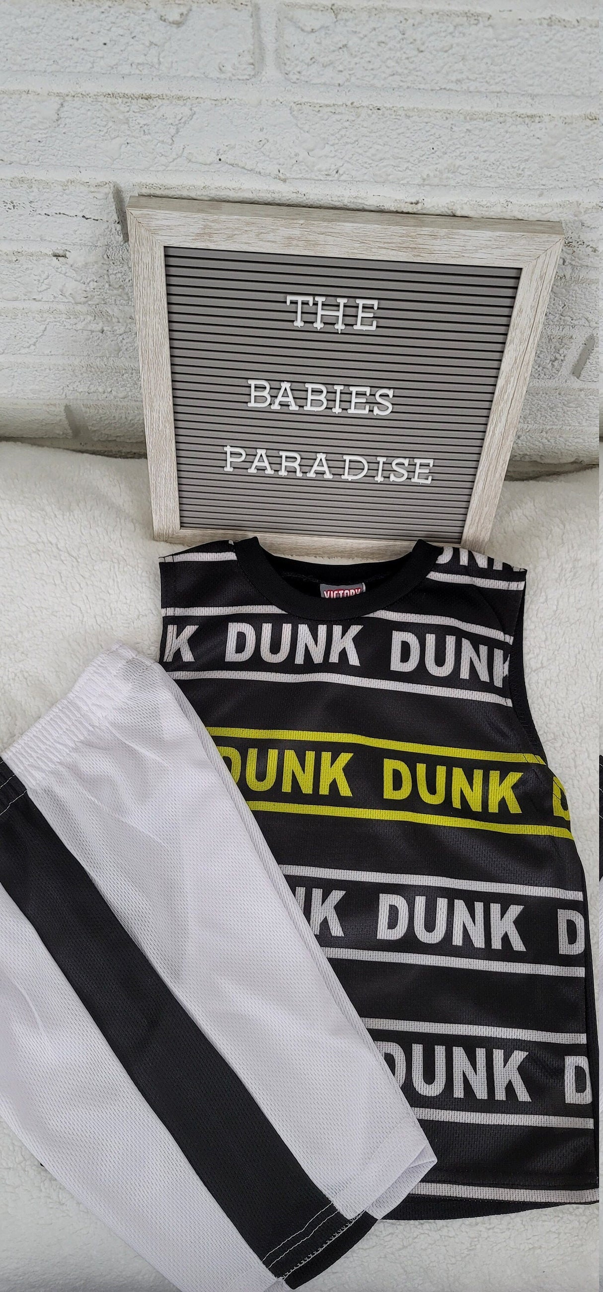 2 Pcs Basketball Boys Tank Top Set