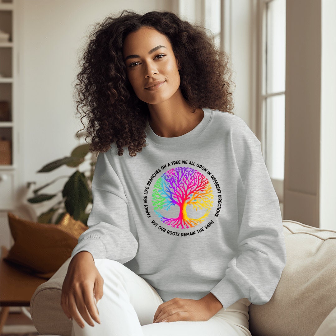 Family Tree Sweatshirt: Personalized Text Design, Unisex Crewneck