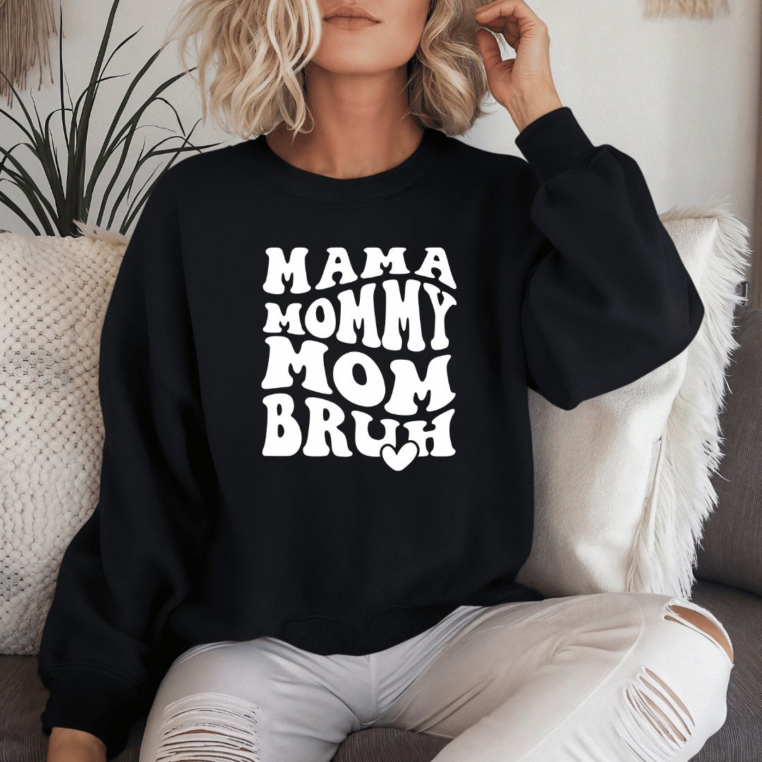 Personalized Mama Sweatshirt: Custom Text Trendy Crewneck