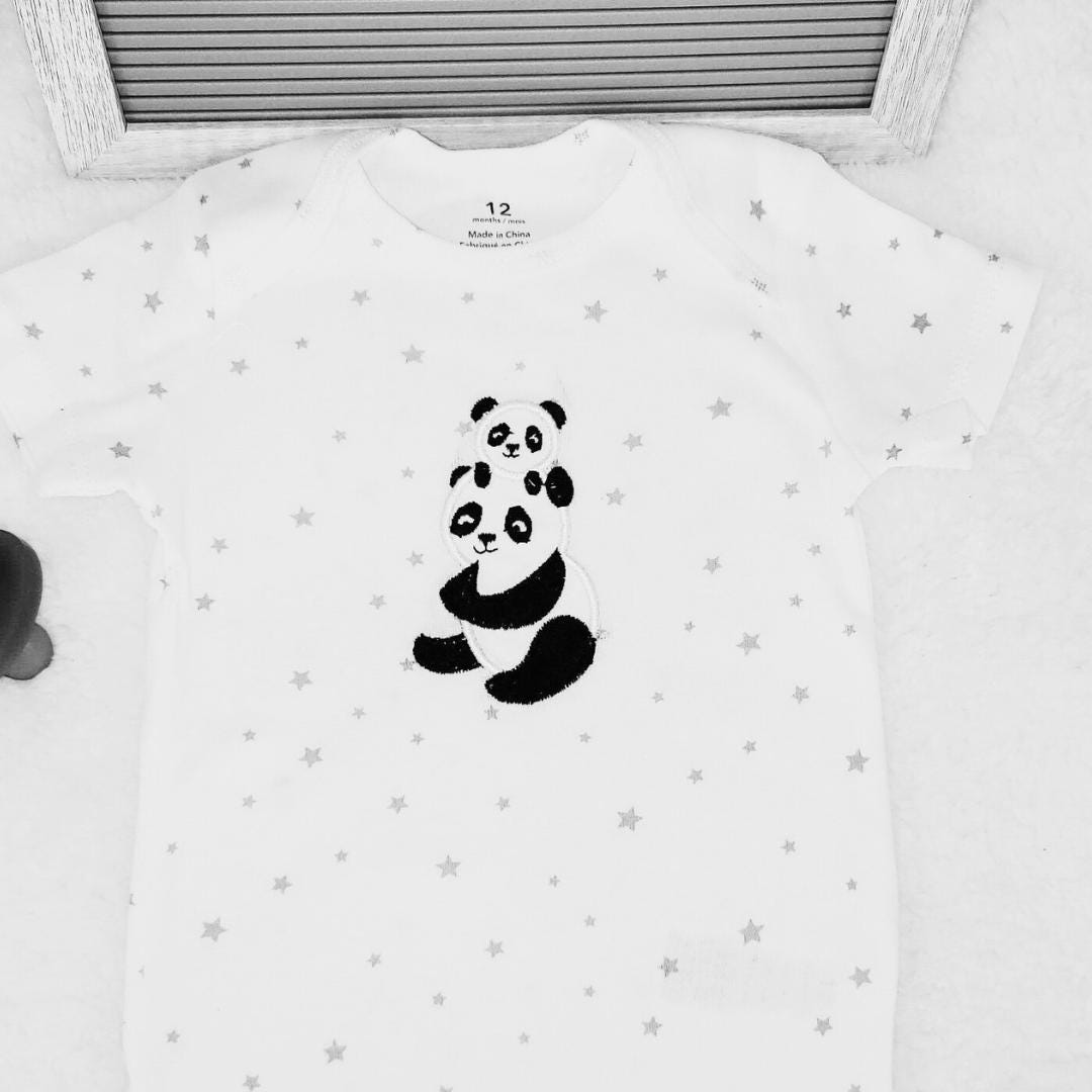 panda design onesie star design baby bodysuit trendy infant baby romper stylish onesie baby shower gift 12 month baby boy onesie.jpg
