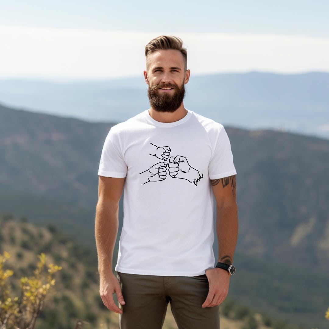 Personalized Dad Fist Bump Shirt: Custom Father's Day Tee
