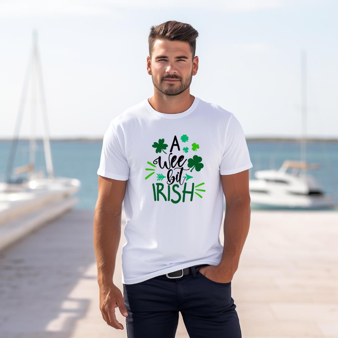 A Wee Bit Irish T-Shirt: Custom St. Patrick's Day Cotton Tee