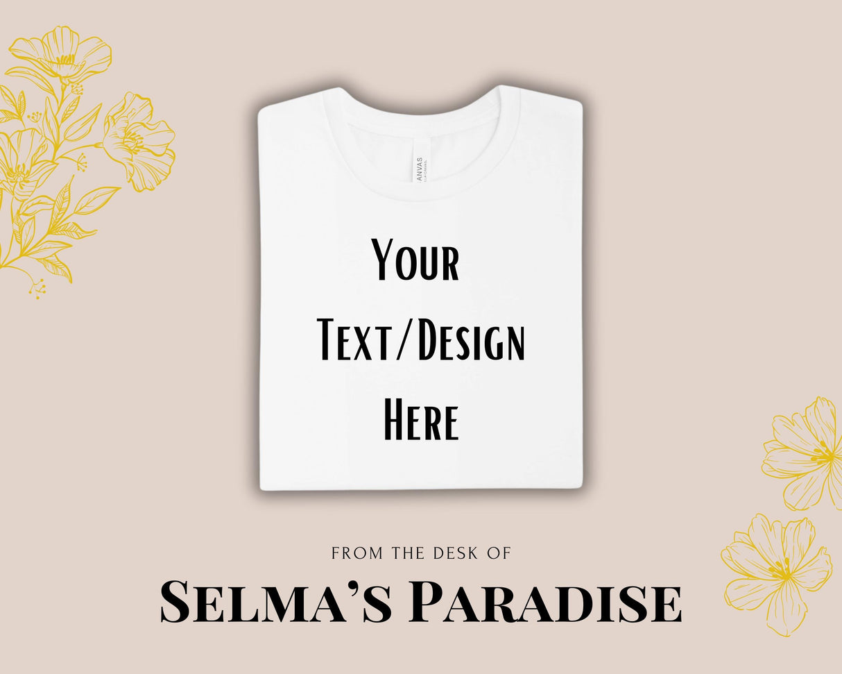 Custom Embroidered T-Shirt: Personalized Design, Unisex Cotton Tee