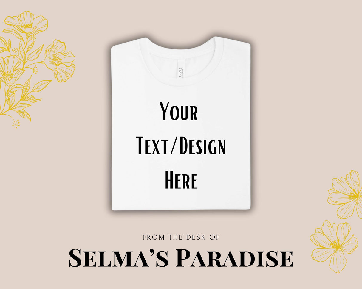 Personalized Oversized Graphic Tee Unisex Short Sleeve Shirt Custom Text Trendy Casual Top