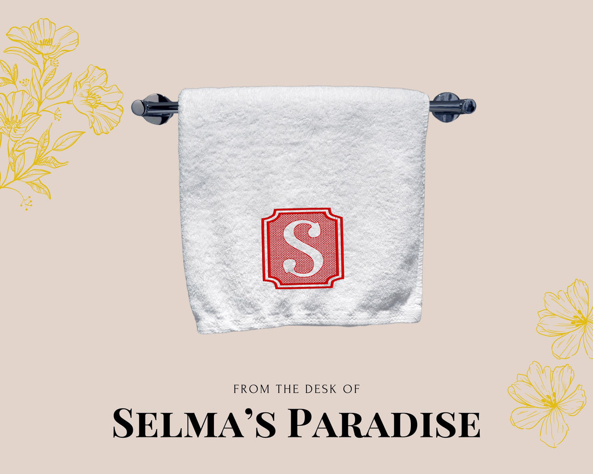 Custom Embroidered Cotton Hand Towel: Personalized Monogram