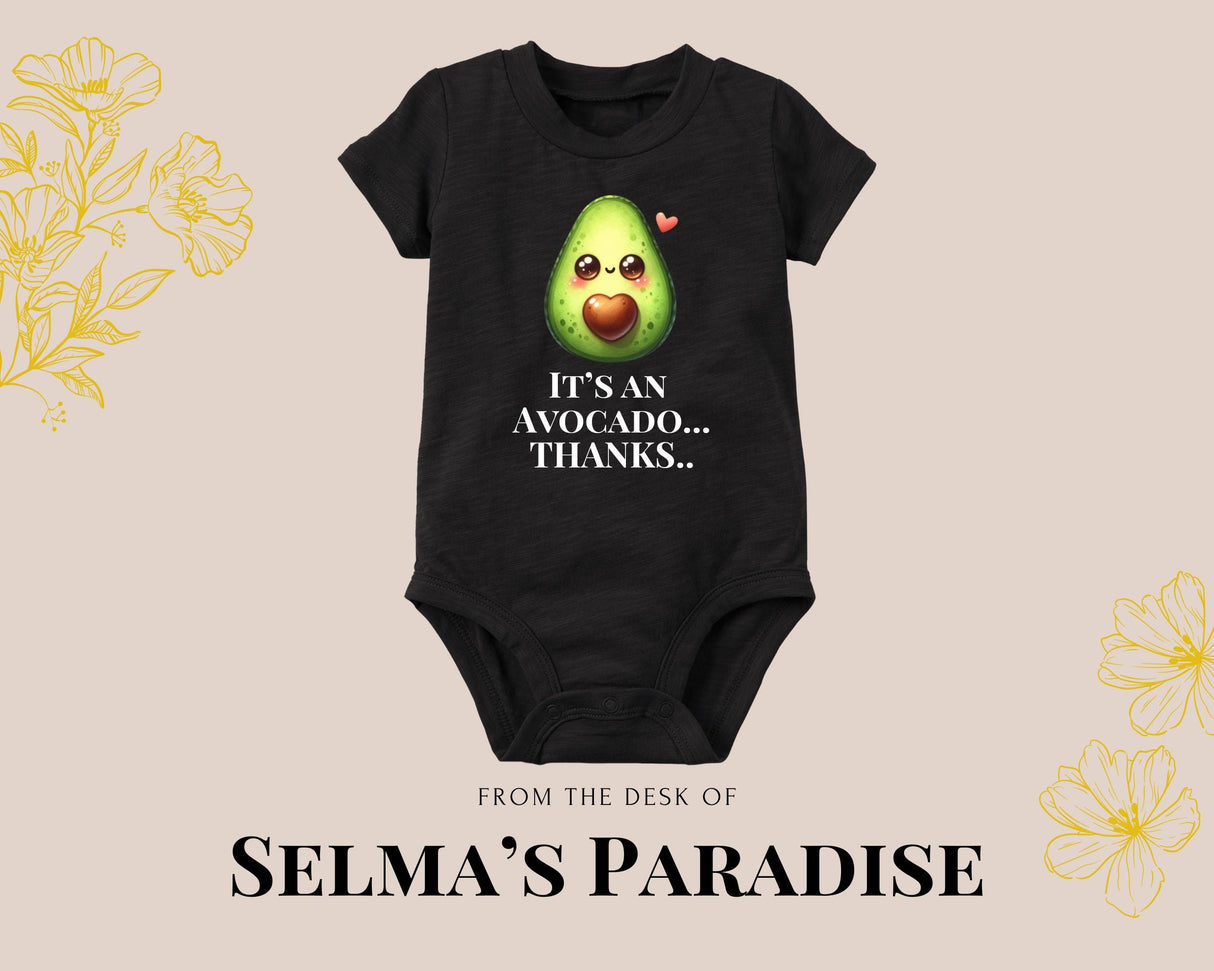 Cute Avocado Onesie, Personalized Bodysuit, Custom Baby Design Onesie, Unisex Onesie, Baby Shower Gift, Custom Bodysuit, Trendy Outfit