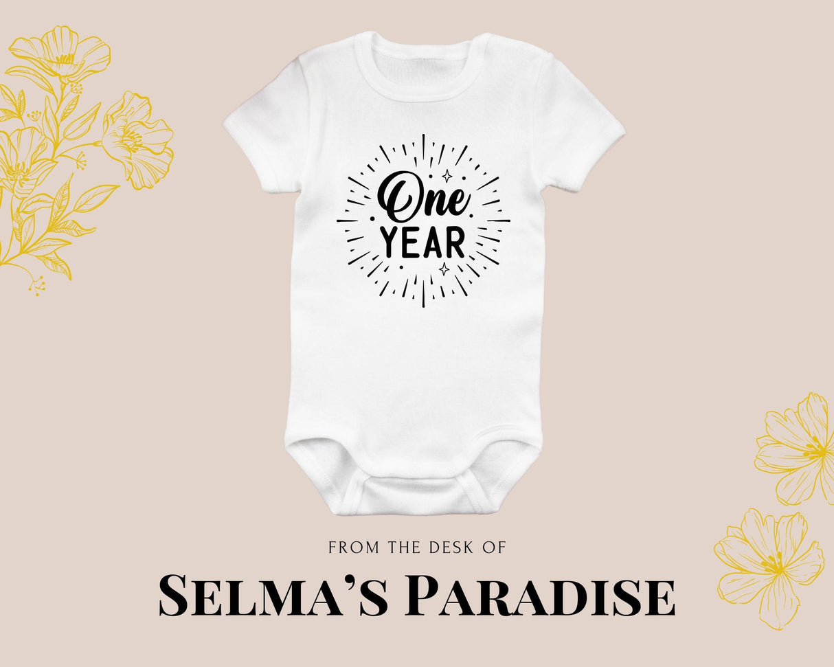 Custom Milestone Baby Onesie: Personalized Cotton Bodysuit
