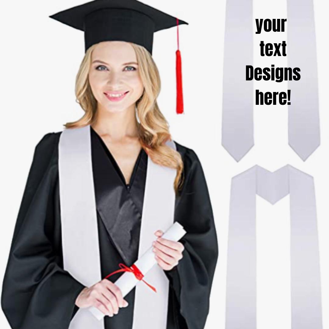 Custom Graduation Stole/Sash: Personalized Stole, Unisex Ceremonies