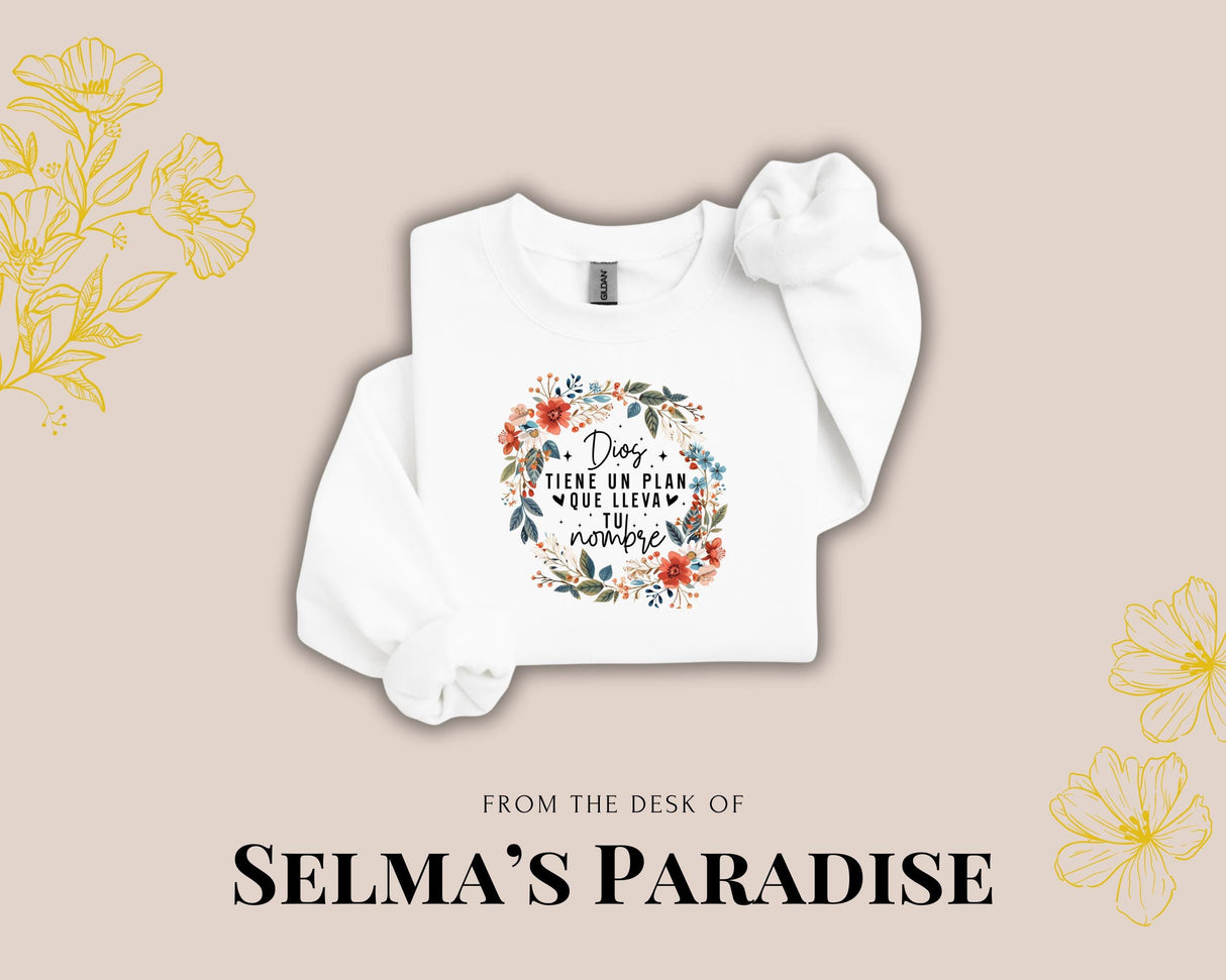 Easter Flower Sweatshirt Christian Crew Neck Winter Sweater Spanish Style Personalized Religious Gift