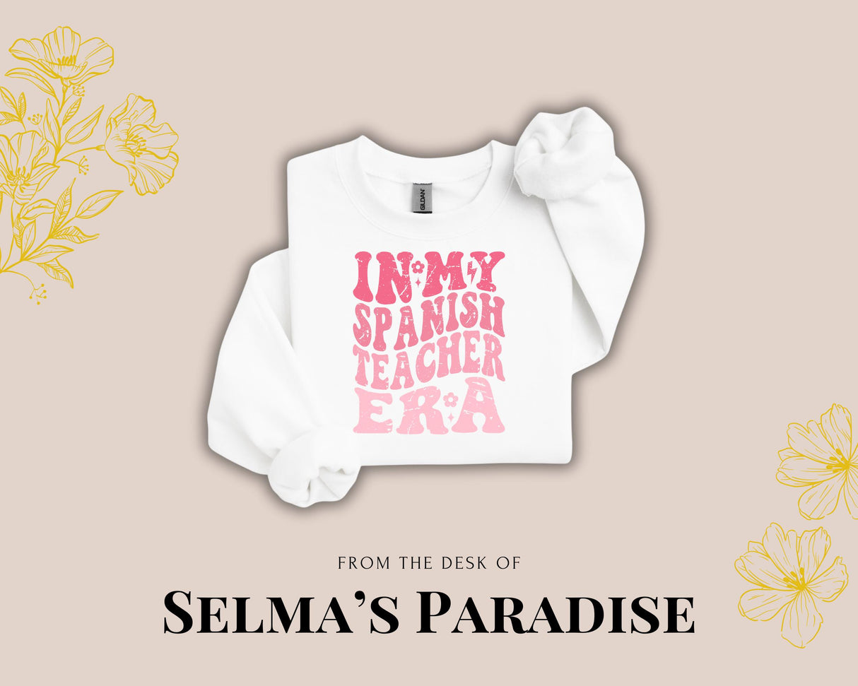 Spanish Stylish Sweatshirt Unisex Long Sleeve Personalized Diseño Maestra Graphic Sweater Cozy Casual Top