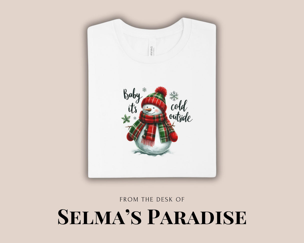 Kids Christmas Shirt: Snowman Winter Design