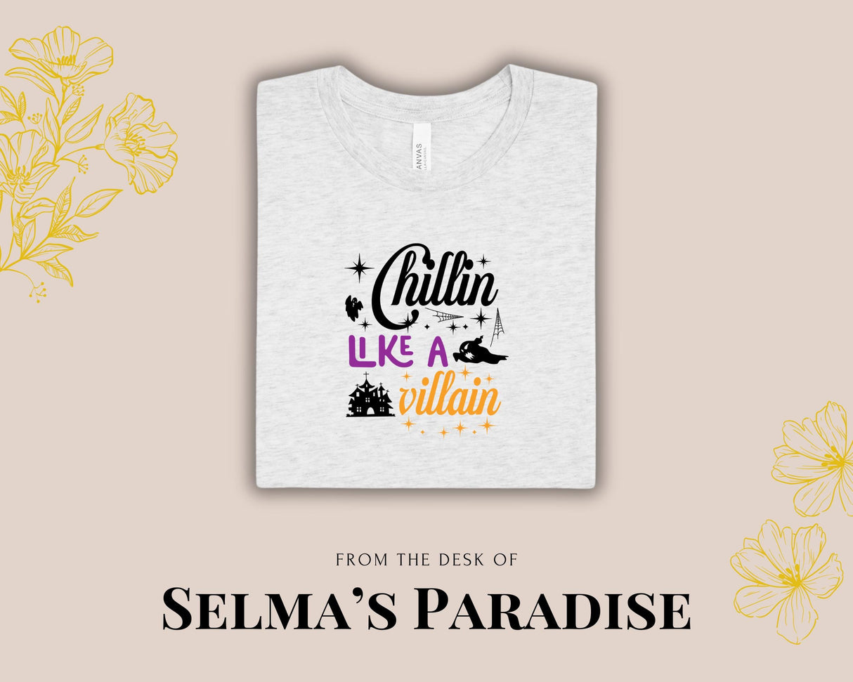 Personalized Halloween T-Shirt: Like a Villain, Spooky Season Tee