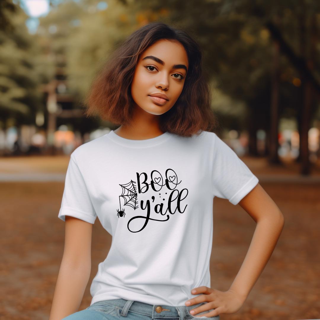 Custom 'Boo Y'all' Halloween T-Shirt: Personalized Unisex Tee