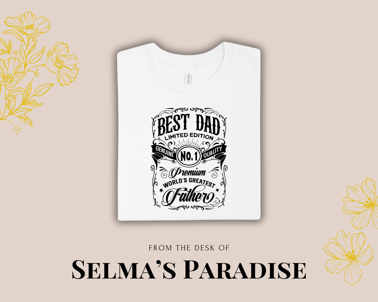 Dad T-Shirt, Customizable Short Sleeve Tee, Personalized Father's Day Gift, Graphic Printed Casual