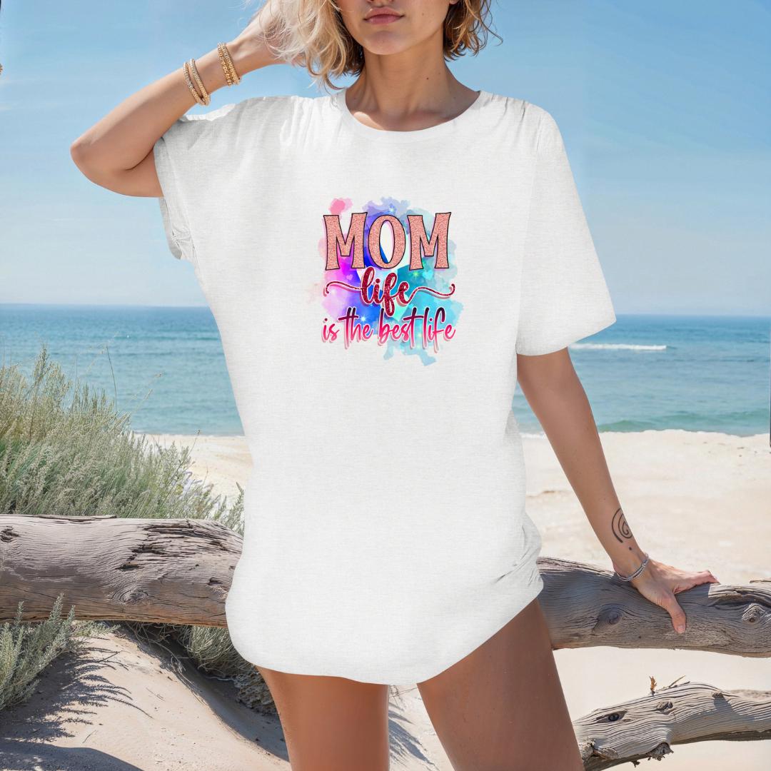 Mom Life Is The Shirt, Personalized Unisex Family Tee, Custom Short Sleeve Top, Day Gift