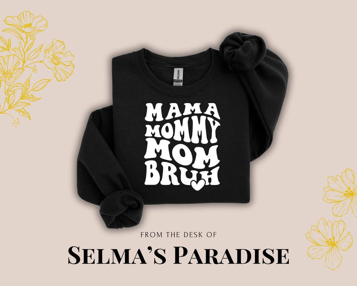 Personalized Mama Sweatshirt: Custom Text Trendy Crewneck