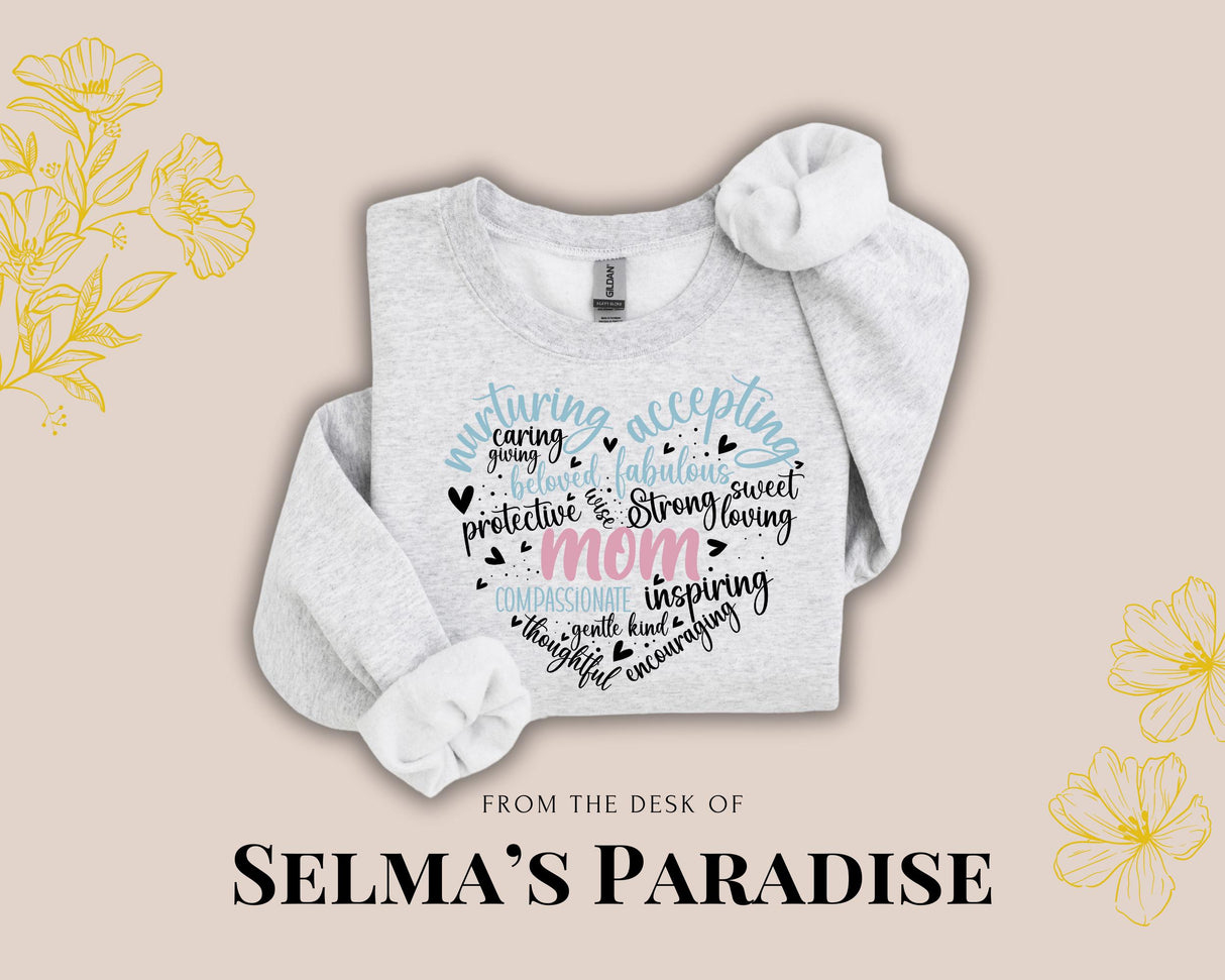 Personalized Mom Sweatshirt: Custom Text Design, Unisex Crewneck