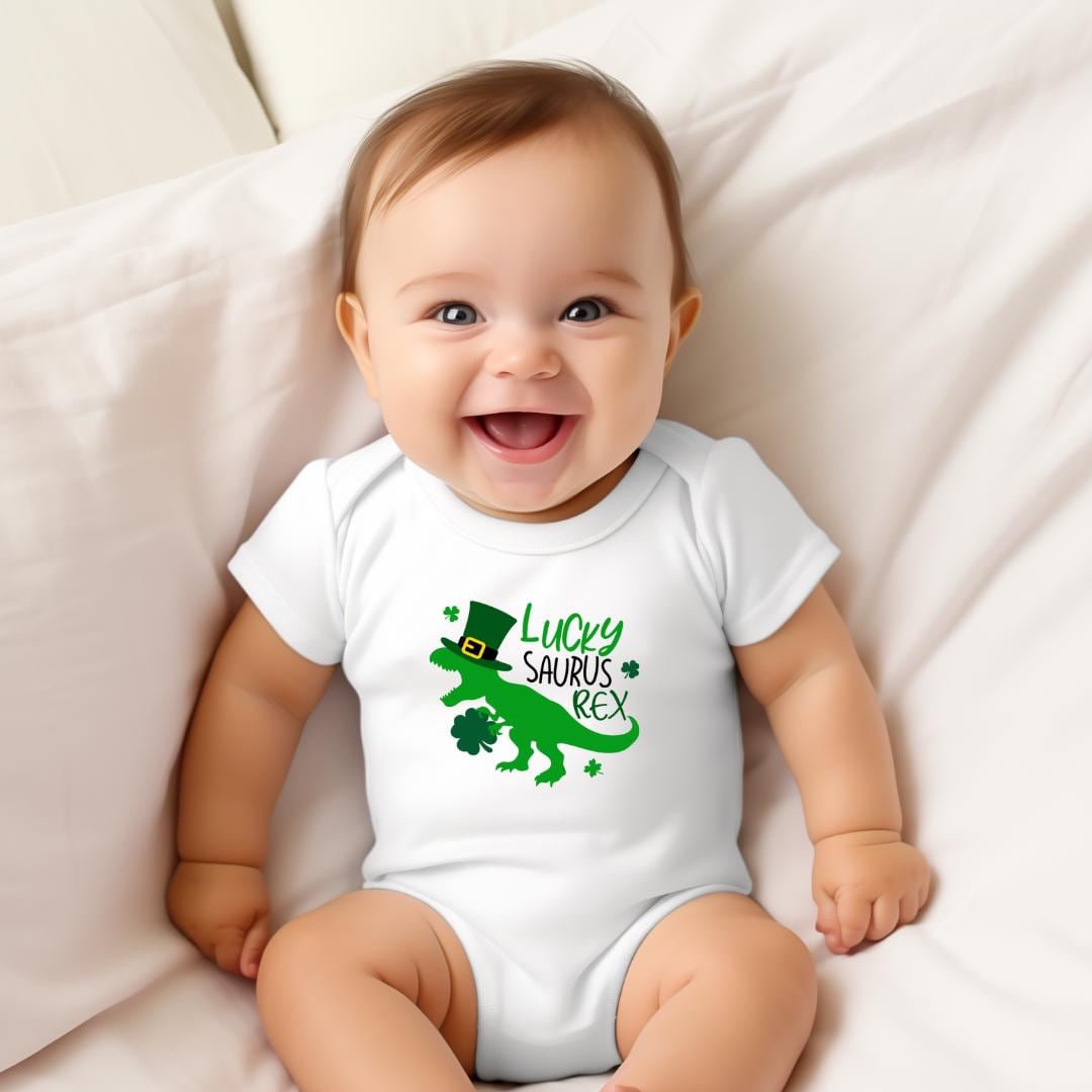 Personalized St Patrick's Day Baby Onesie: Lucky & Blessed
