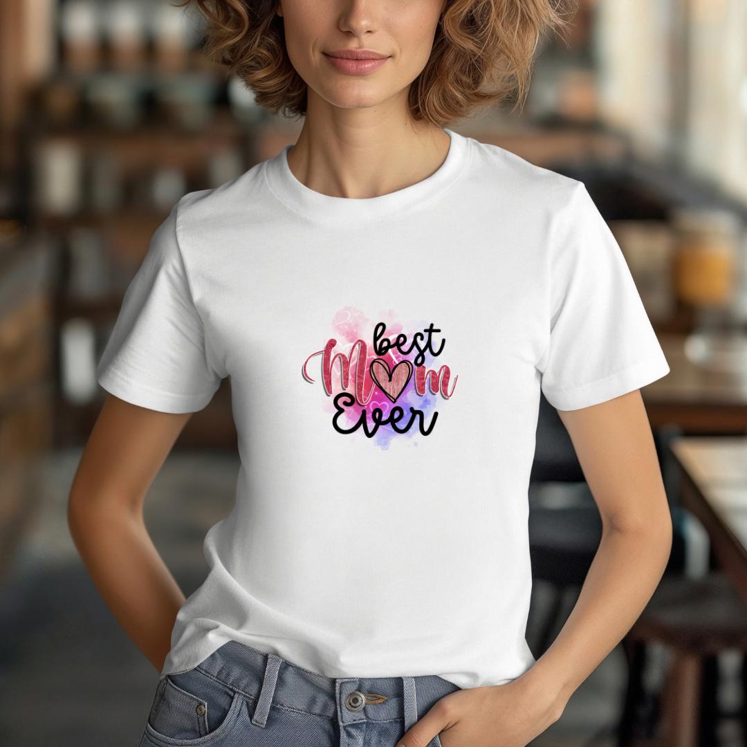 Best Mom Ever Shirt Personalized Unisex Family Tee Short Sleeve Mothers Day Gift Trendy Graphic Top