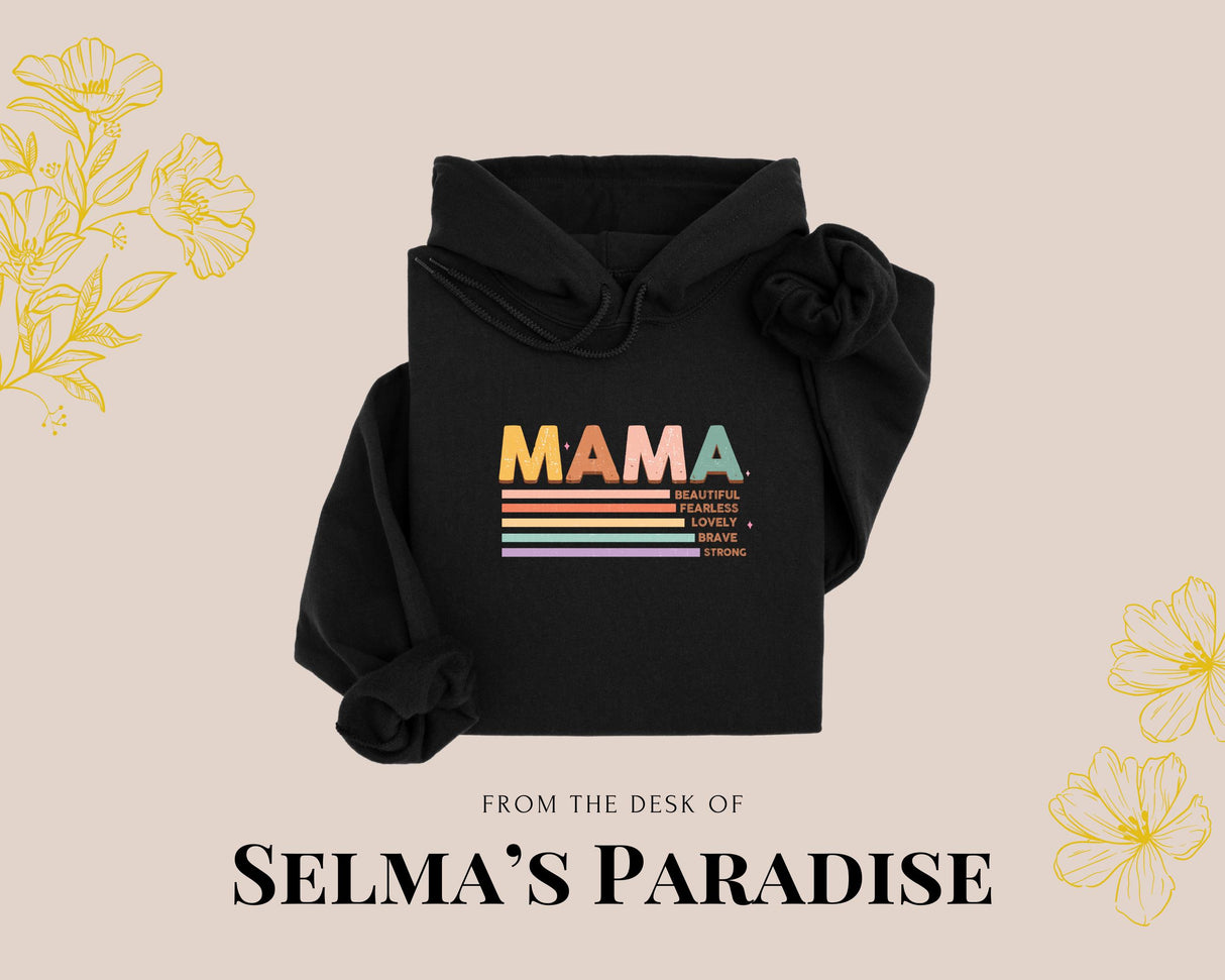 Fearless Brave Strong, Custom Crewneck Vintage, Retro Personalized Sweatshirt, Mama Sweater