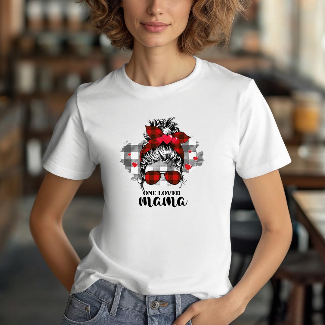 Personalized Valentine's Day T-Shirt: One Loved Mama Design