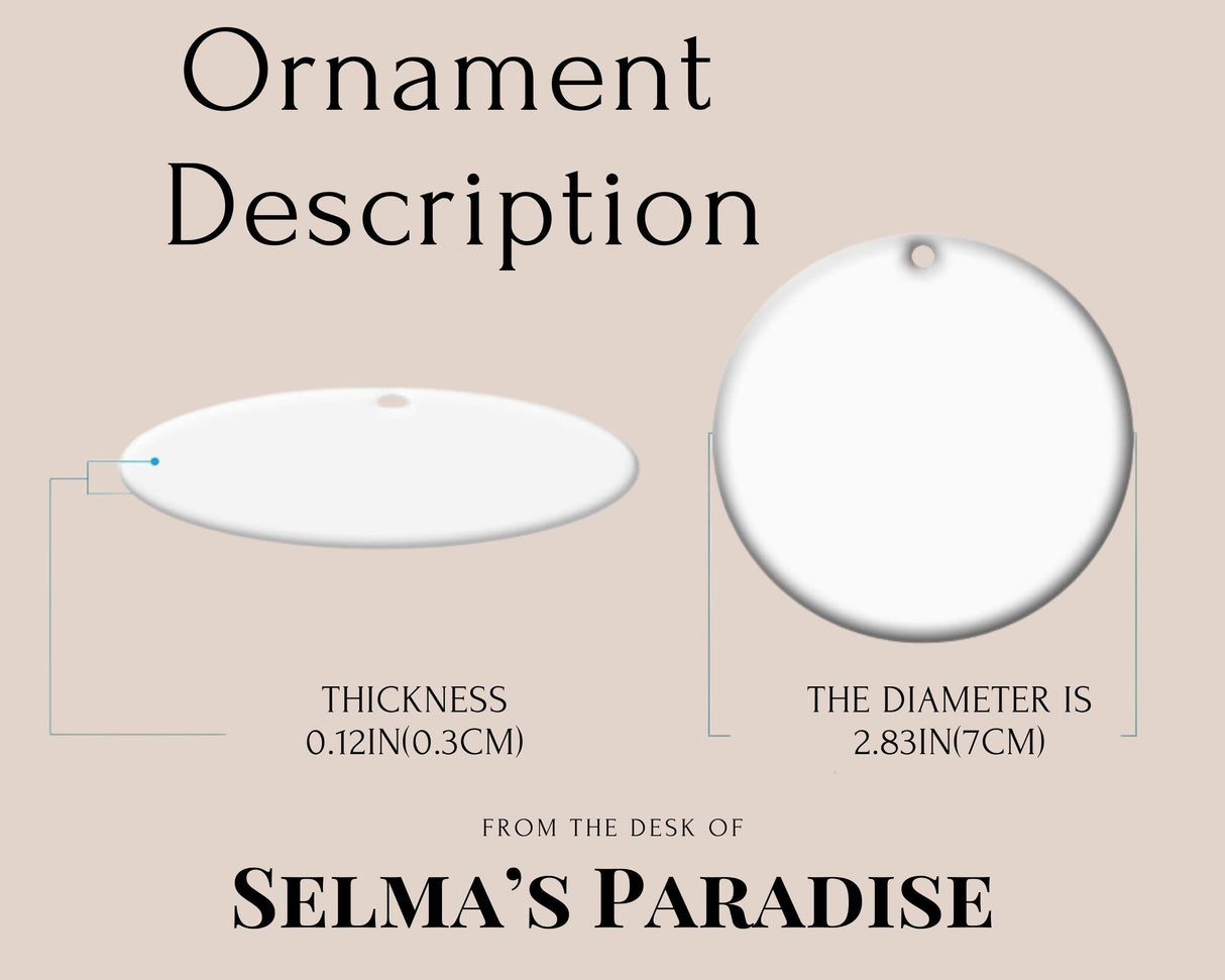 Personalized Ceramic Christmas | Custom Holiday Decoration Ornament | Minimalist Decor Modern Farmhouse O