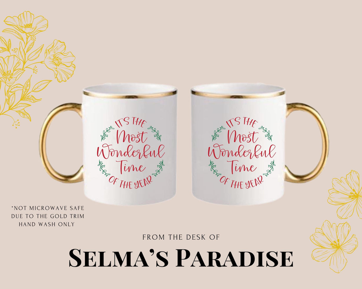 Time Christmas Mug, Personalized Coffee Ceramic, Custom Kitchen Decor, Handmade Gift