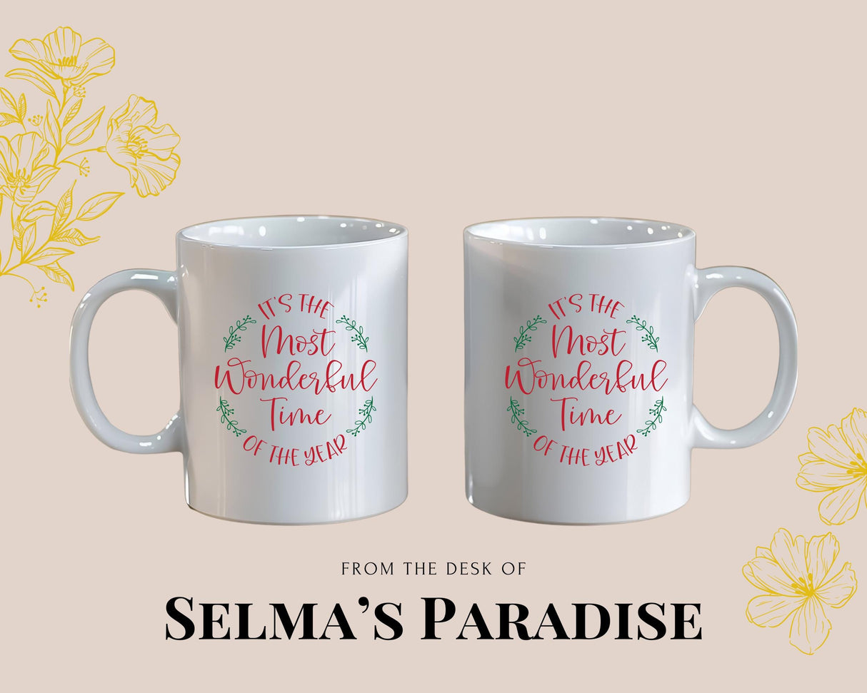 Time Christmas Mug, Personalized Coffee Ceramic, Custom Kitchen Decor, Handmade Gift
