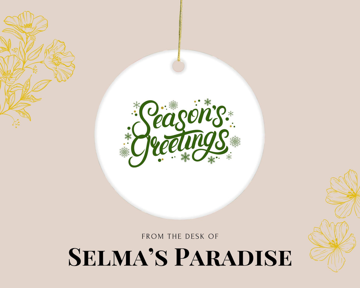 Personalized Ceramic Christmas Ornament: Custom Holiday Keepsake