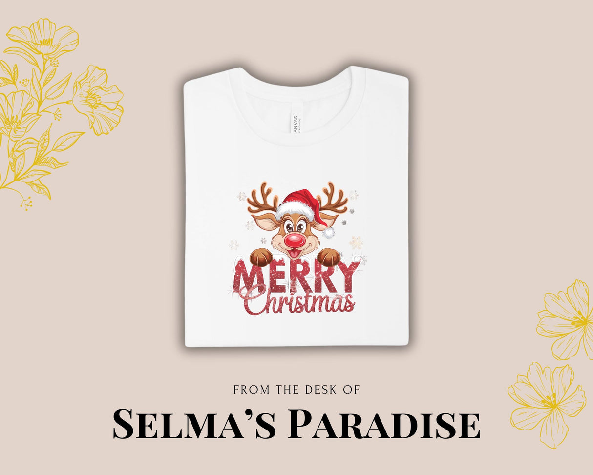 Christmas Loading Design T-Shirt, Short Sleeve Tee Shirt, Graphics Printed Holiday Shirt, Custom
