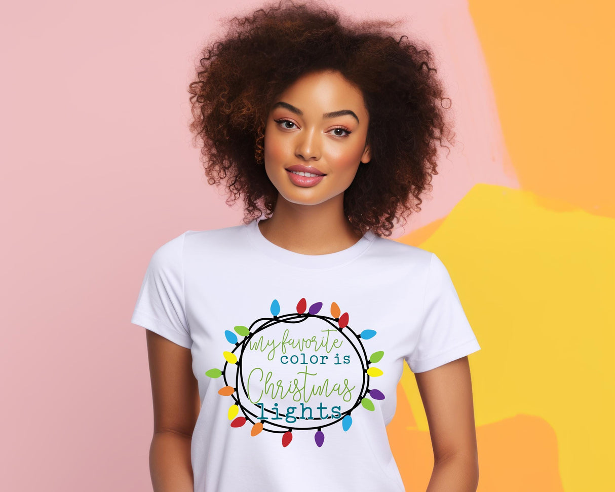 Christmas Design, Personalized Shirt, Custom Unisex T-shirst for Mommys, Nanas, Grandmas, HolidayTshirts, Christmas Lights Design