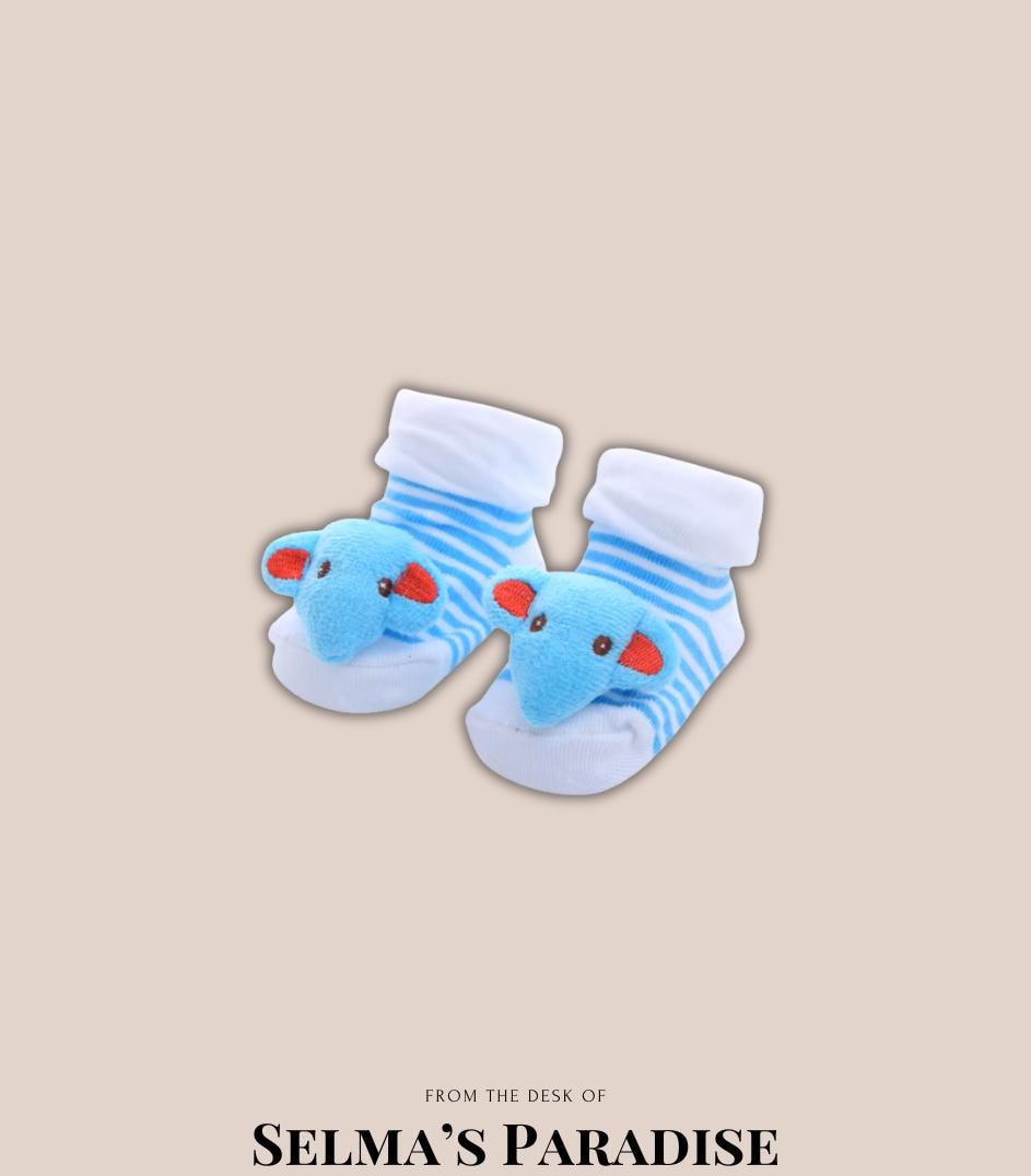 Animal Face Baby Socks: Cotton Anti-Slip Grip, Newborn to 6 Months