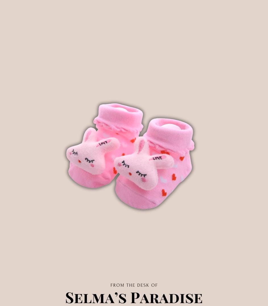 Character Socks for Babies and Toddlers, Animal Face Cotton Anti-Slip Grip, Baby Shower Gift Coming Home Outfit