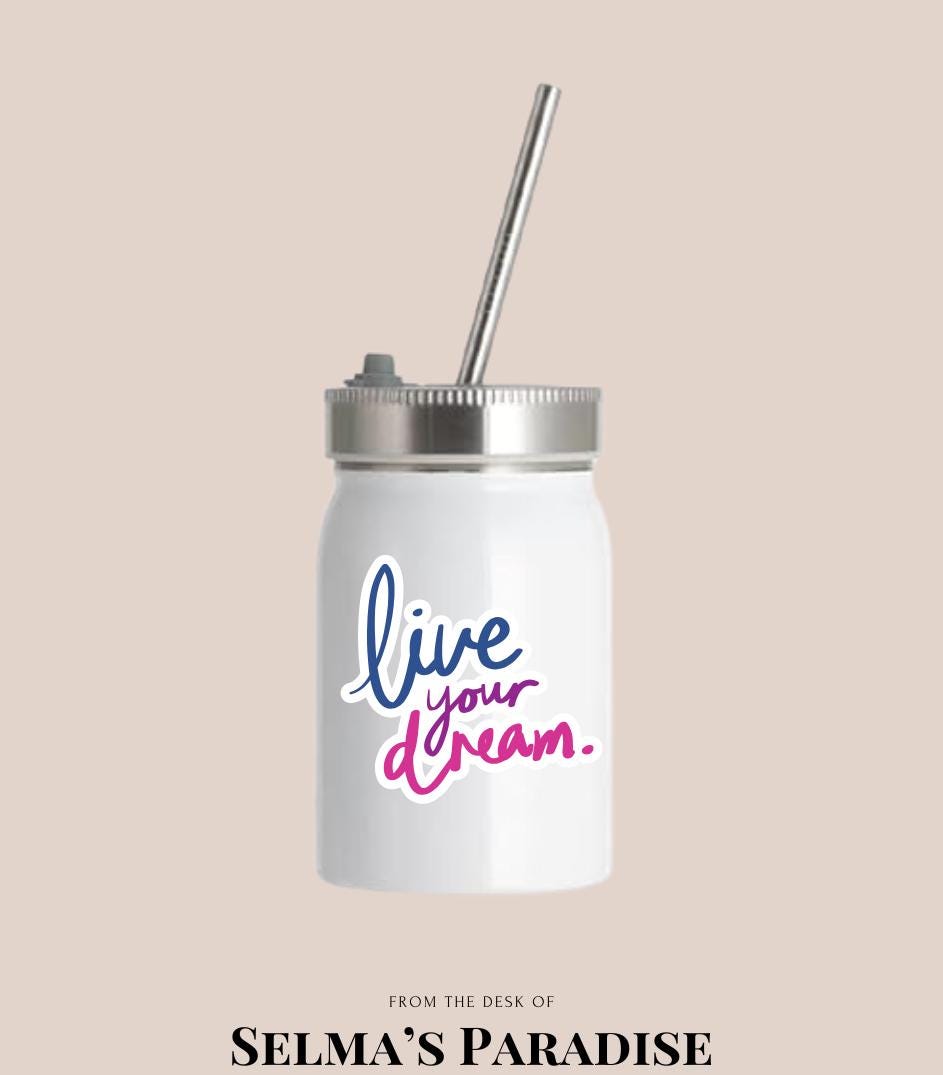 17oz Sublimation Mason Jar Tumbler – White Stainless Steel Wide Mouth Mug with Lid & Metal Straw | PYD Life Blanks
