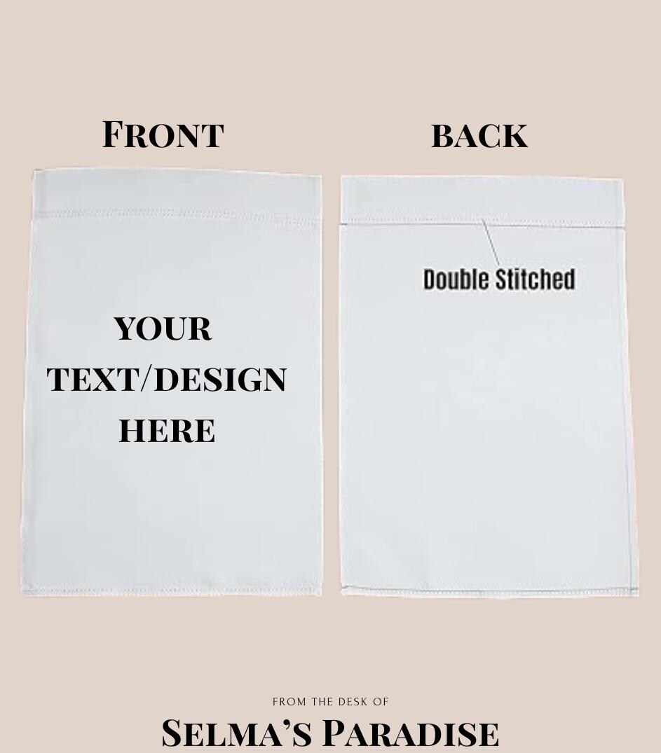 Blank Garden Flags – 12x18in Double-Sided 3-Layer Polyester Banners for Sublimation or Vinyl, DIY Outdoor Lawn Flag Ready for Printing