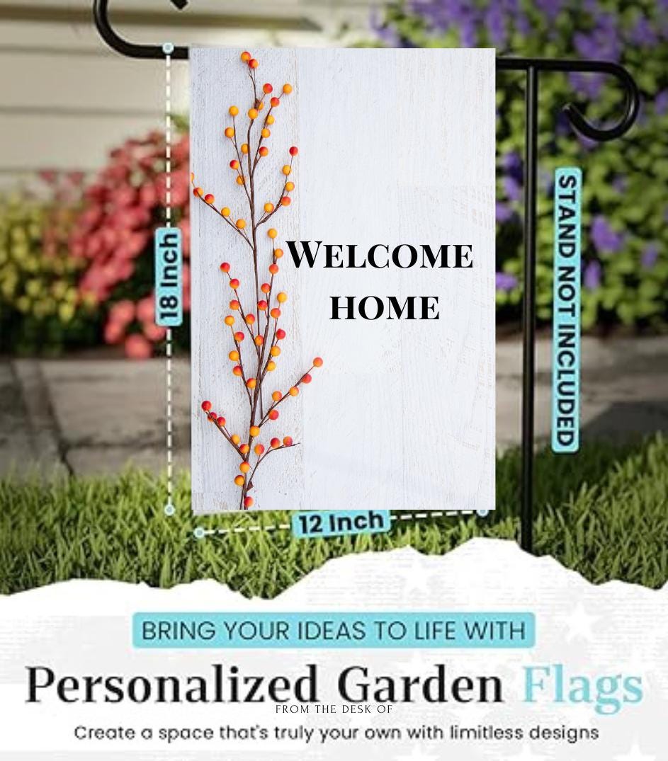 Blank Garden Flags – 12x18in Double-Sided 3-Layer Polyester Banners for Sublimation or Vinyl, DIY Outdoor Lawn Flag Ready for Printing