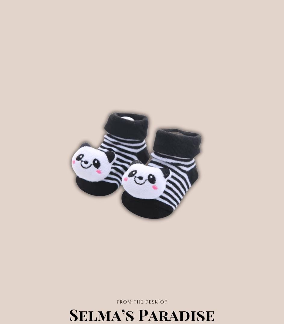 Animal Face Baby Socks: Cotton Anti-Slip Grip, Newborn to 6 Months