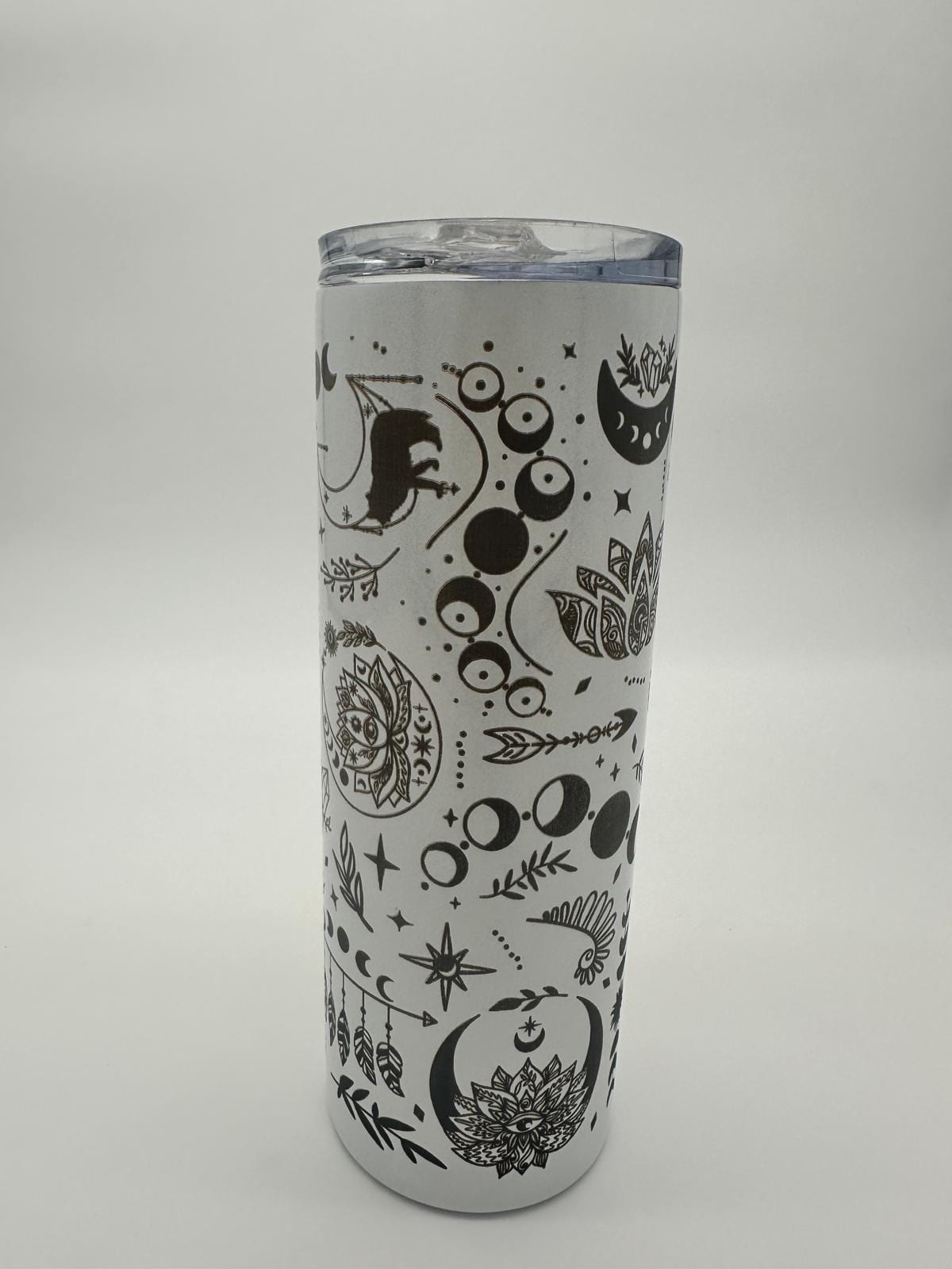 Celestial Moon Phase Tumbler | Mystical Lotus Travel Cup | Boho Spiritual Tumbler | Witchy Celestial Cup | Gift for Her