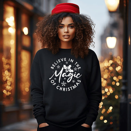 believe in the magic design hoodie christmas funny hoodie unisex long sleeve hoodie christmas gift crewneck pullover casual hoodie.jpg