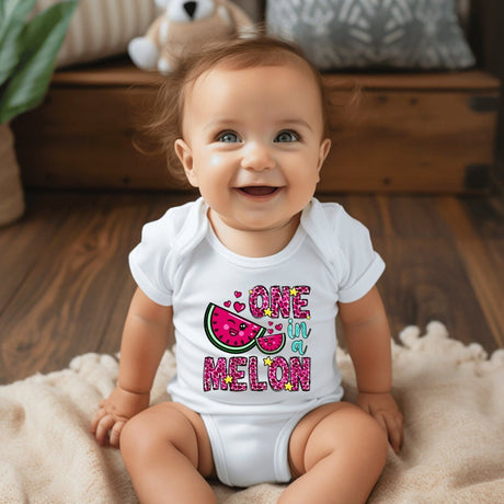 One in a Melon Design Onesie, Personalized Bodysuit, Custom Text Personalized Bodysuit, Baby shower Gift, Trendy Onesie, Stylish Baby Clothe