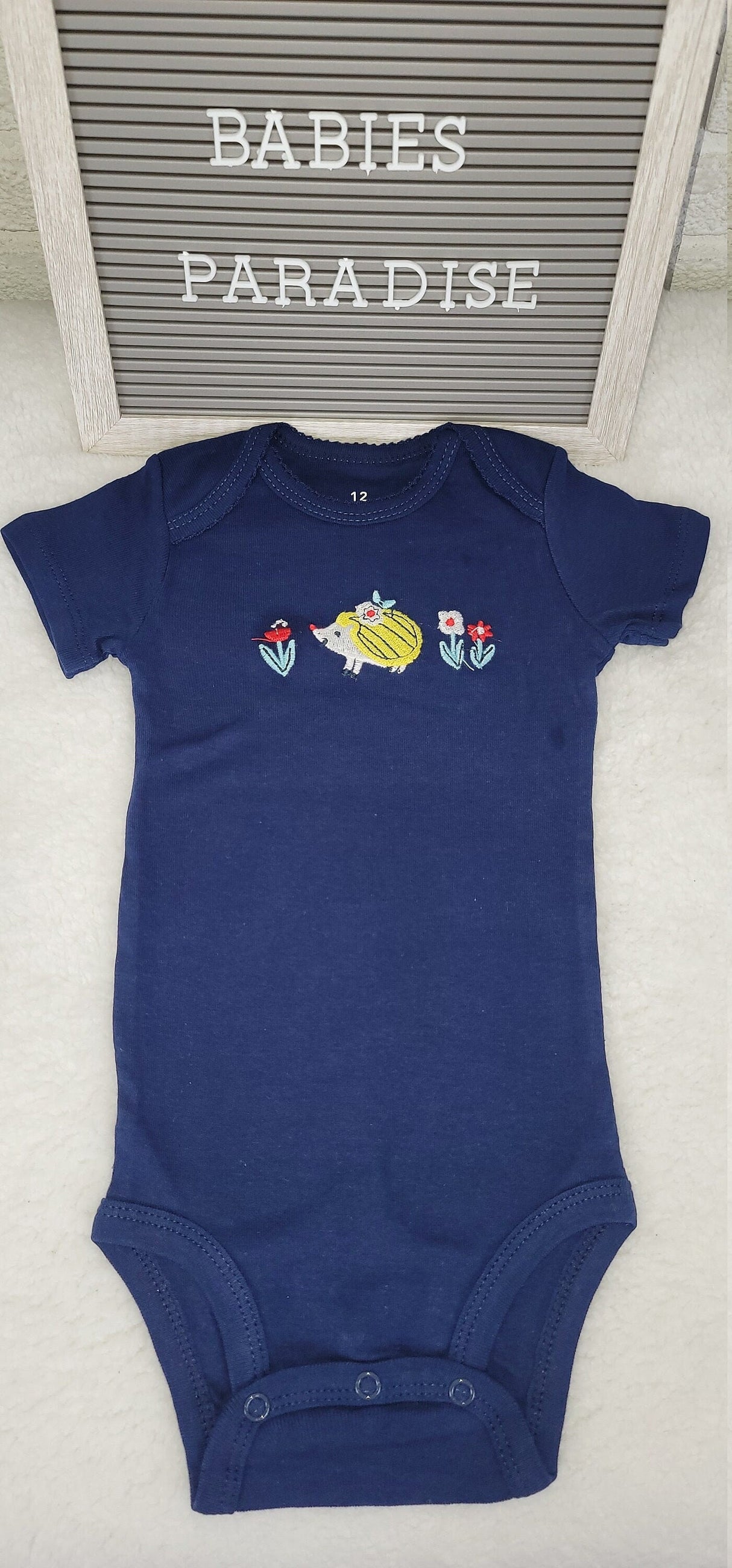 Embroider Flower Design Onesie